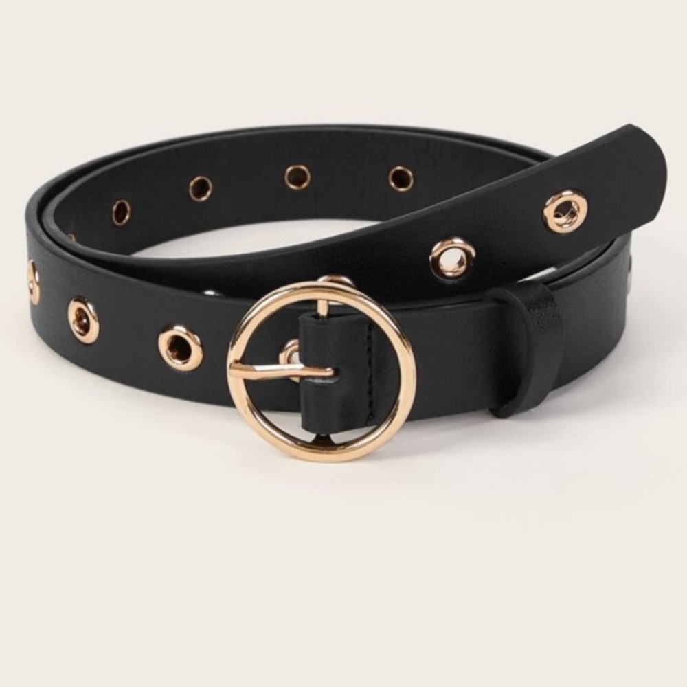 Round Metal Buckle Belt